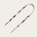 Pasek do torebki, złamana biel wzór pytona